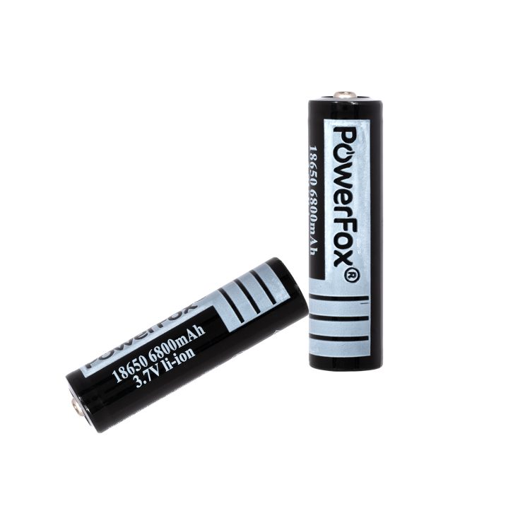 PowerFox 18650 rechargeable Li-ion batteries, two-pack for laser pointers